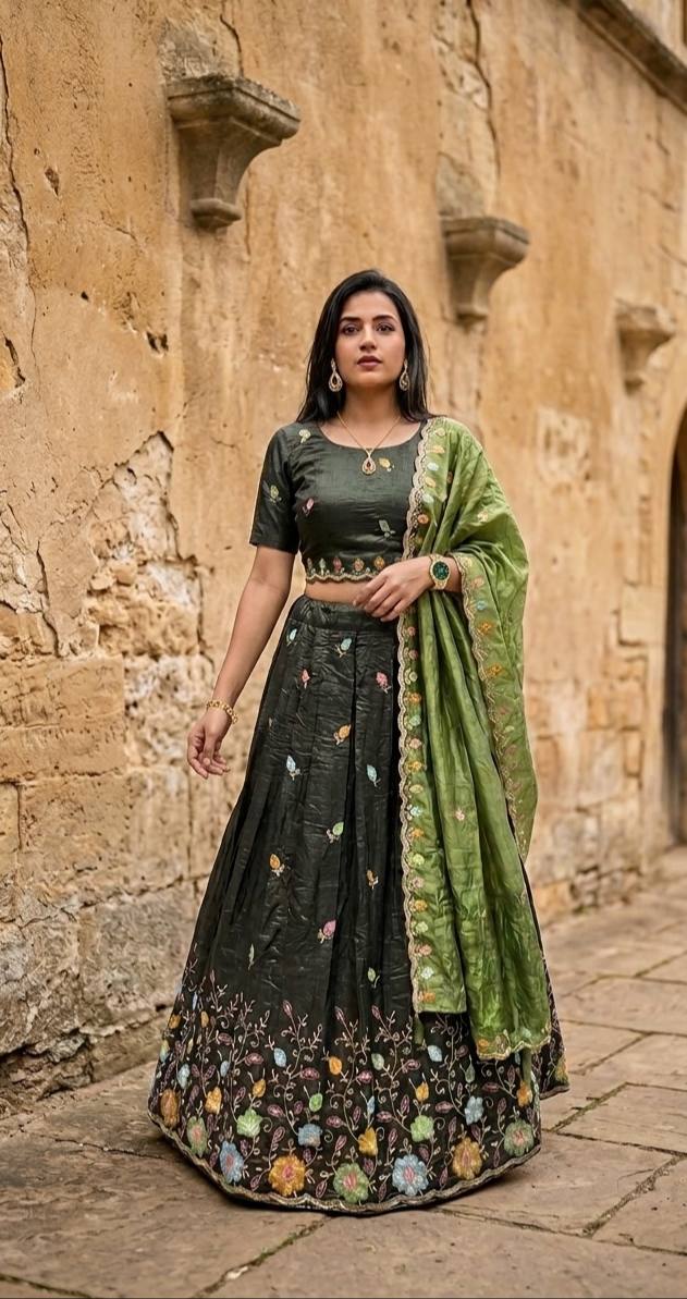ANANYA B.GREEN LEHENGA