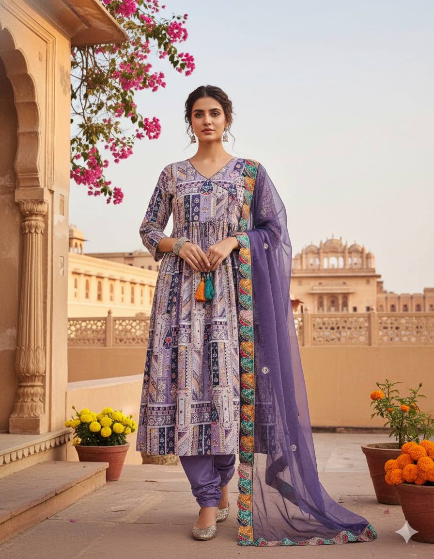 SAHARA LAVENDER ANARKALI SUIT