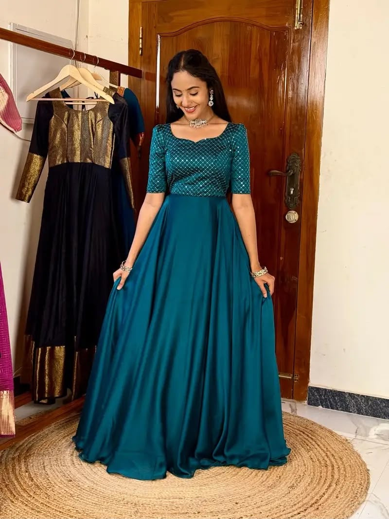 UNNATI TEAL ANARKALI
