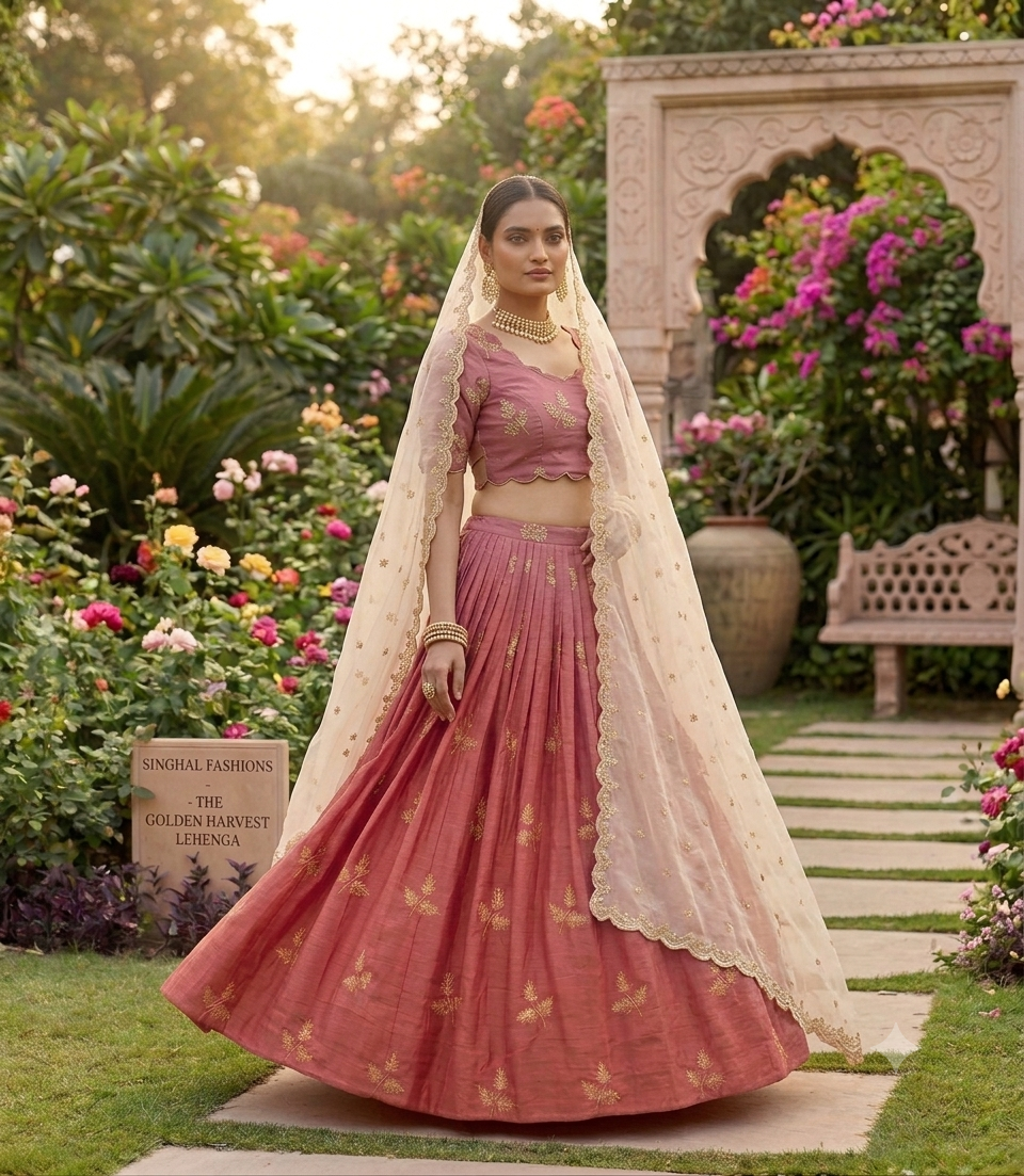 Meera plum lehenga