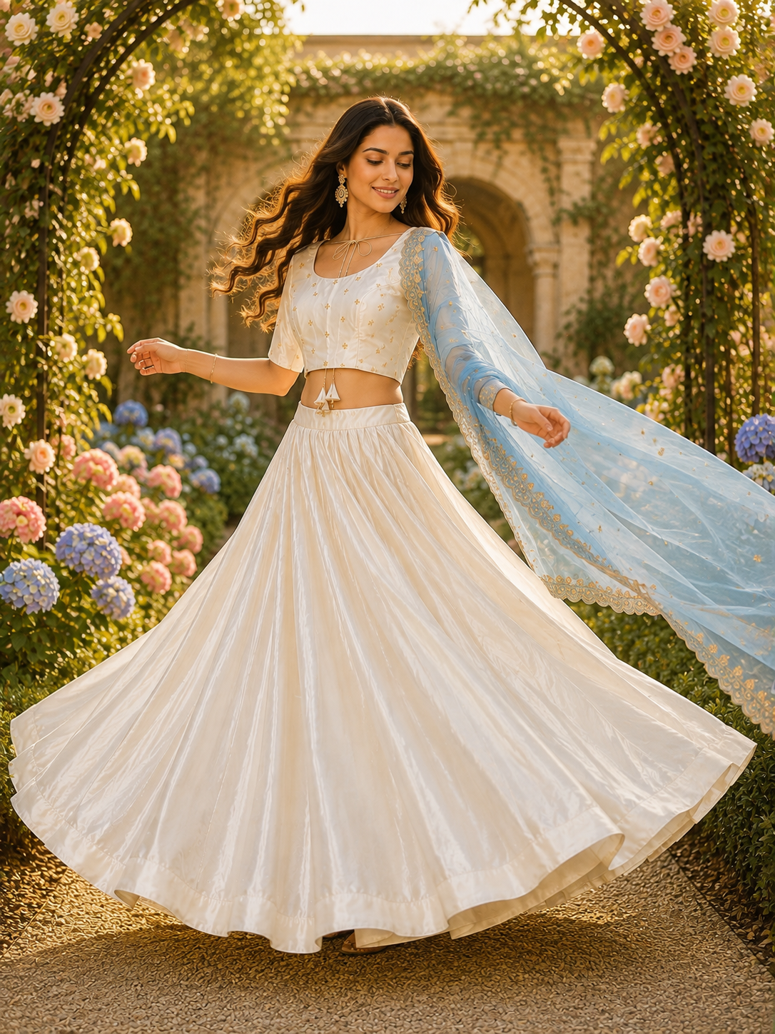 Mythili Blue lehenga