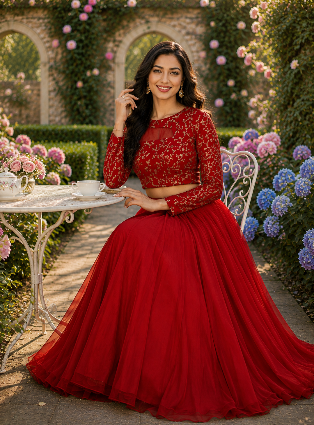 ISHIKA RED ANARKALI SUIT
