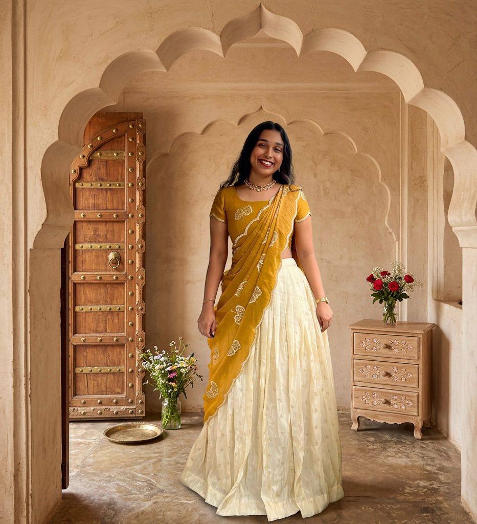 Kanchi Mustard Lehenga