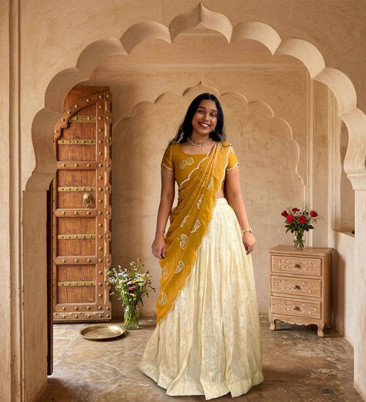 Kanchi Mustard Lehenga