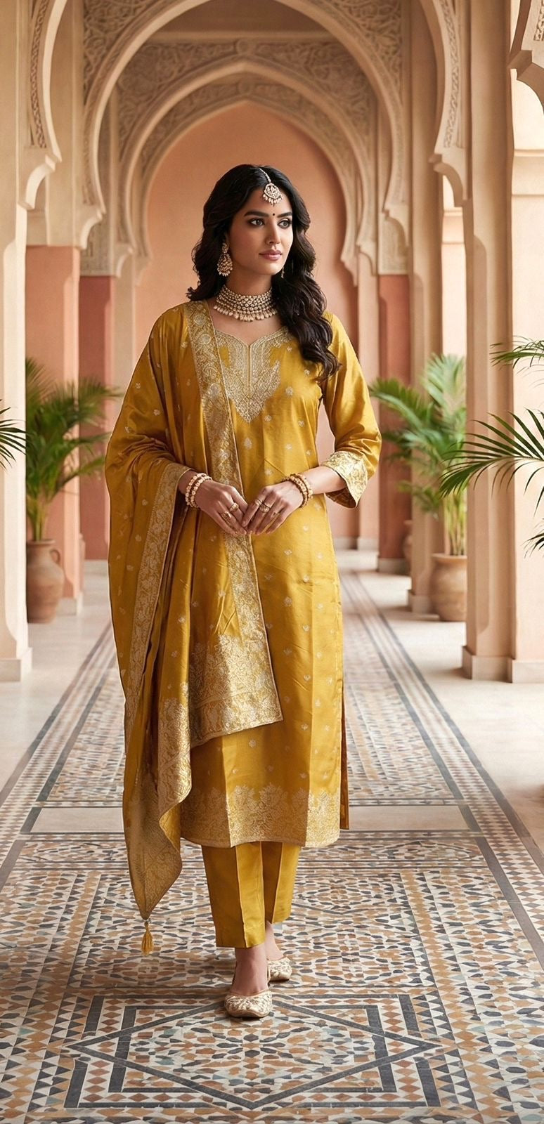 Meenakshi Mustard Suit