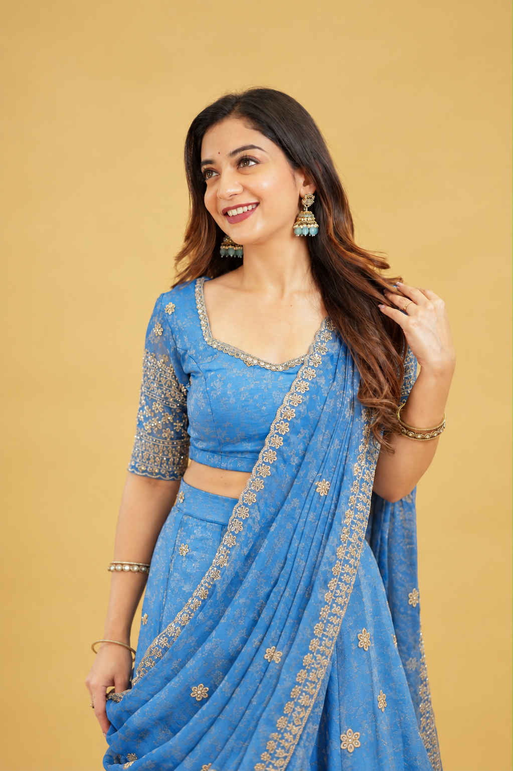 MAYURI BLUE LEHENGA