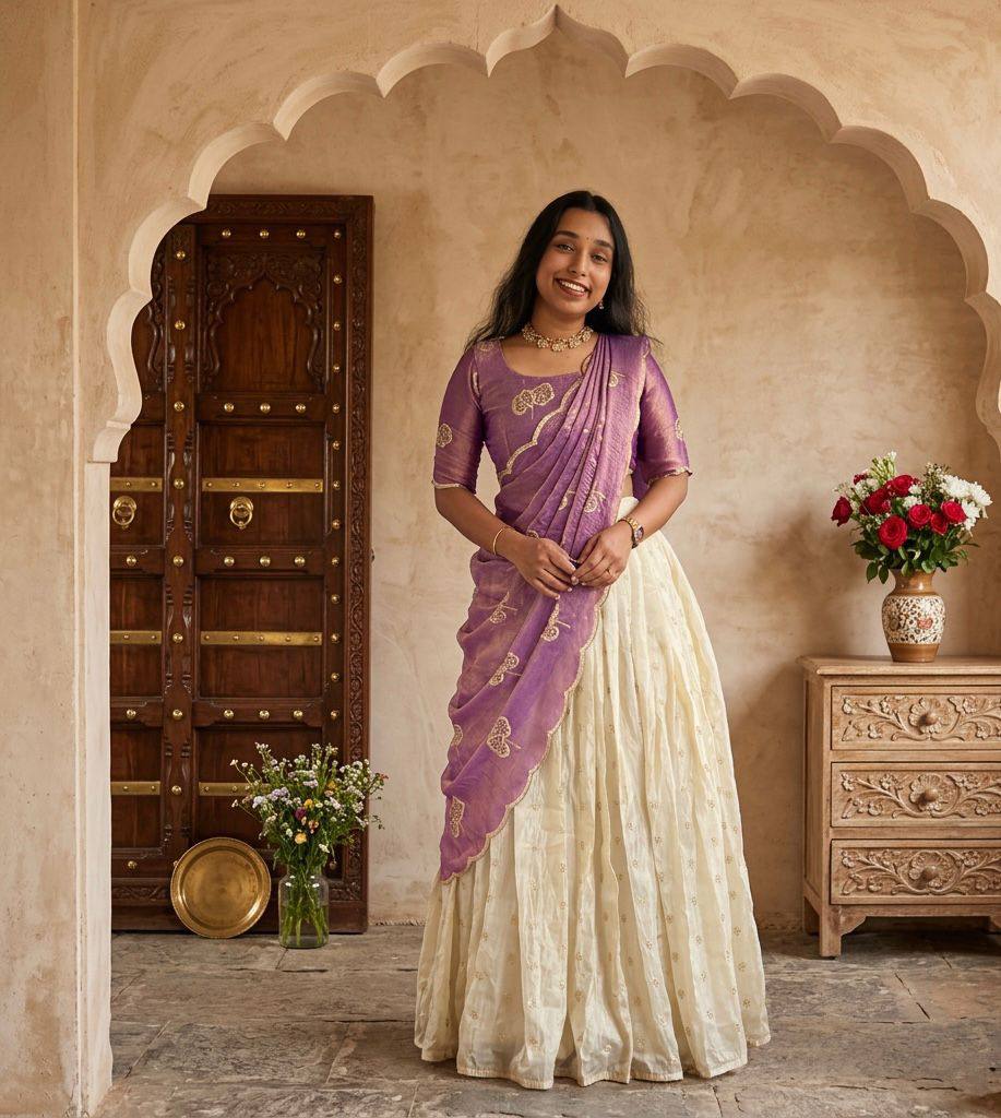 Kanchi Mauve Lehenga