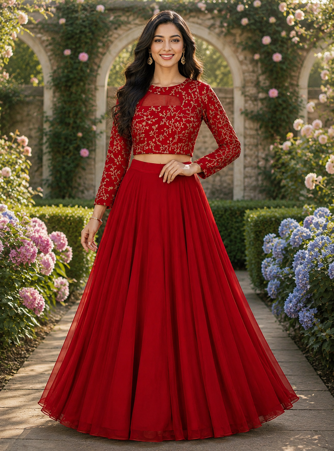 ISHIKA RED ANARKALI SUIT