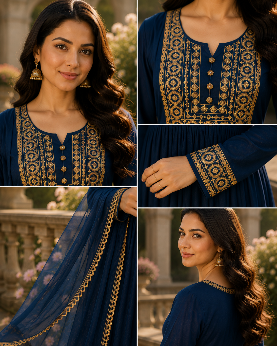 MEHRAB NAVY BLUE SUIT SETS
