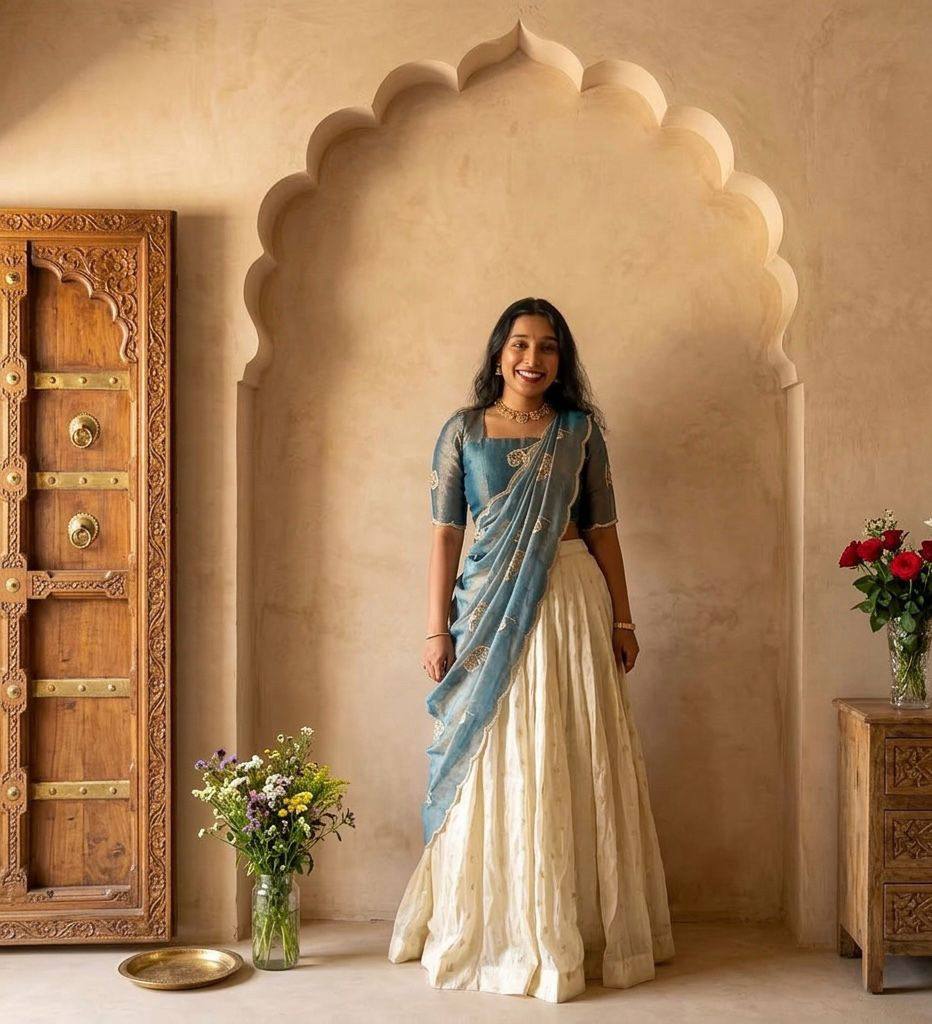Kanchi Blue Lehenga