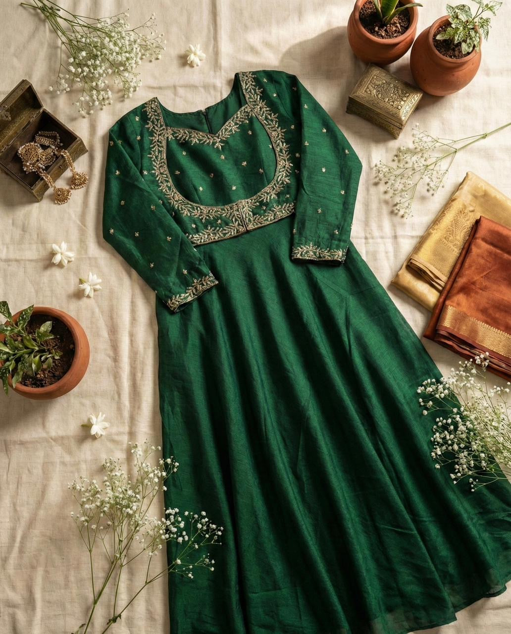 Meher Green Anarkali Suit