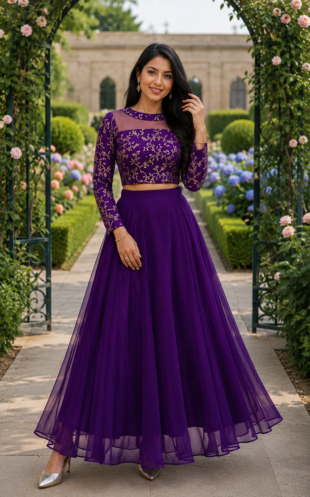 ISHIKA PURPLE ANARKALI SUIT