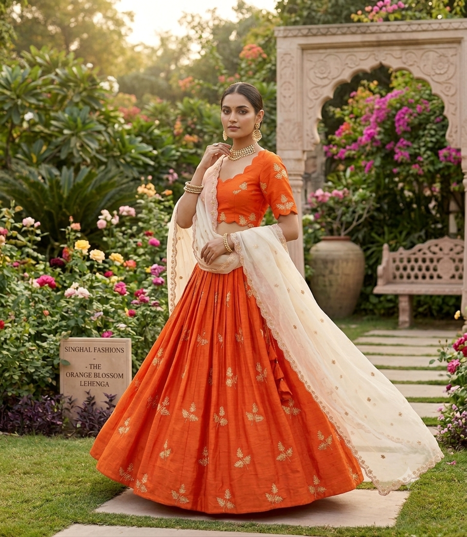 Meera Rust Lehenga
