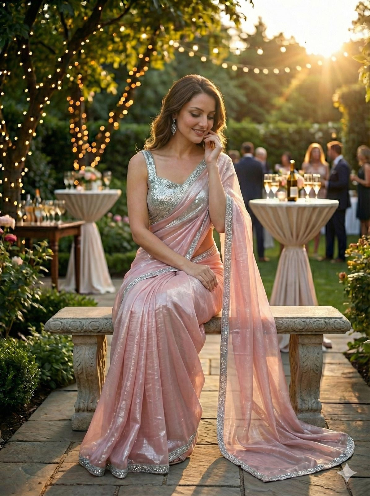 Pearl Blush Saree