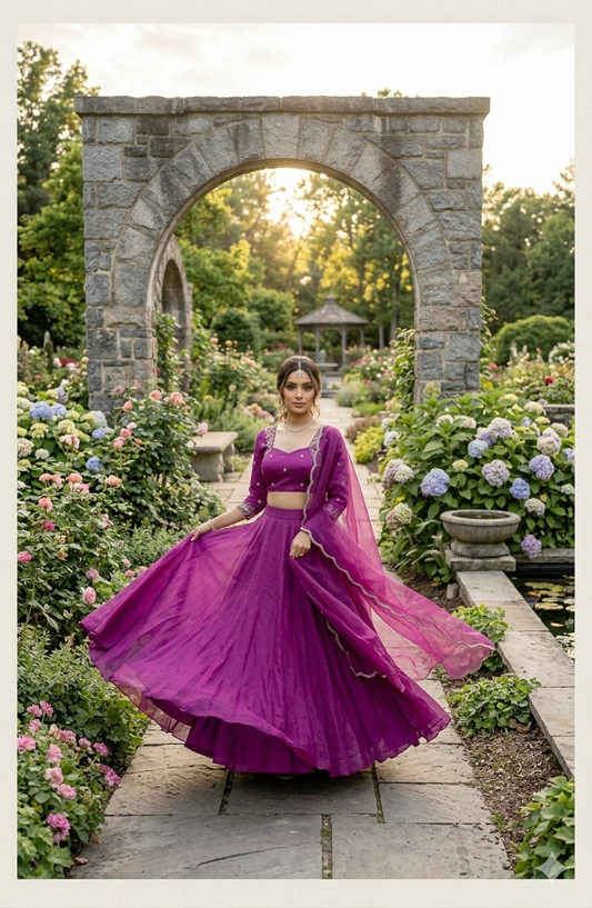 Wine Muse Lehenga