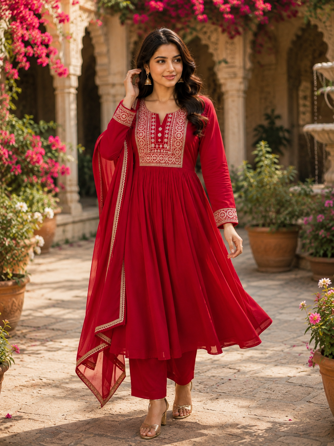 MEHRAB RED SUIT SETS