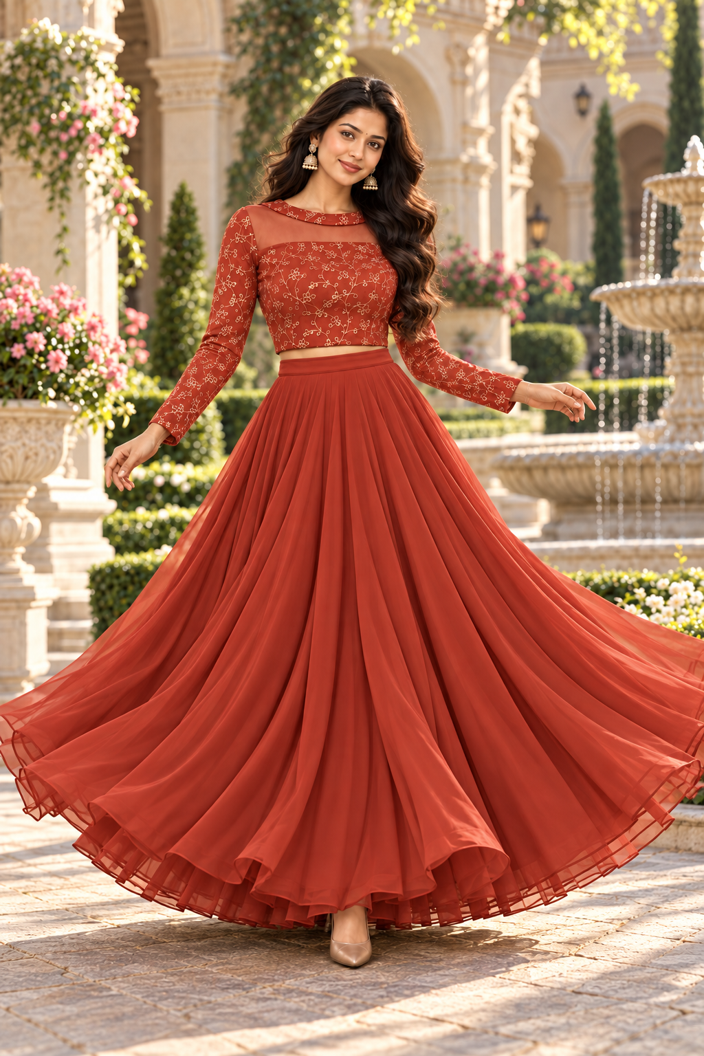 ISHIKA RUST ANARKALI SUIT