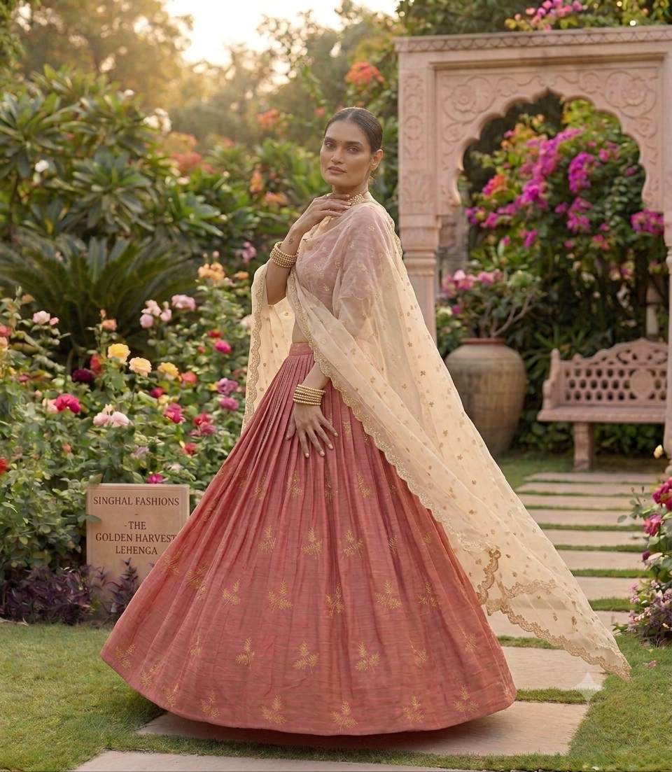 Meera plum lehenga