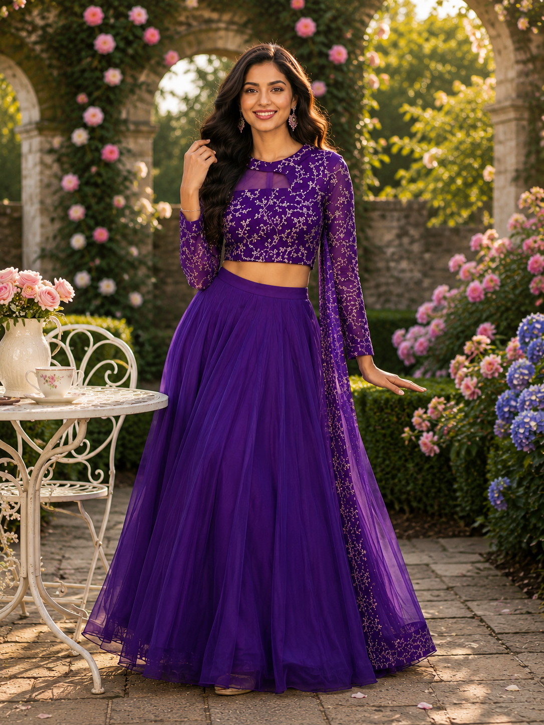 ISHIKA PURPLE ANARKALI SUIT