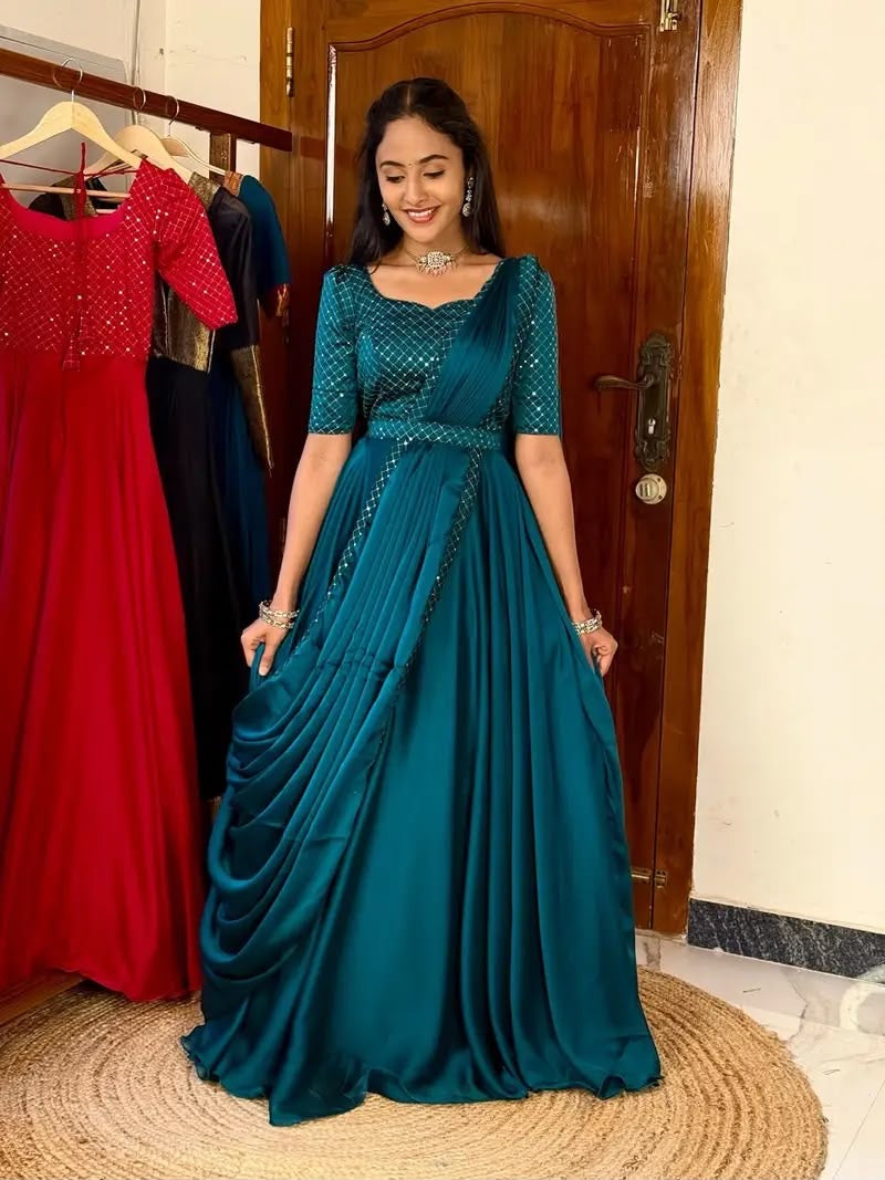 UNNATI TEAL ANARKALI