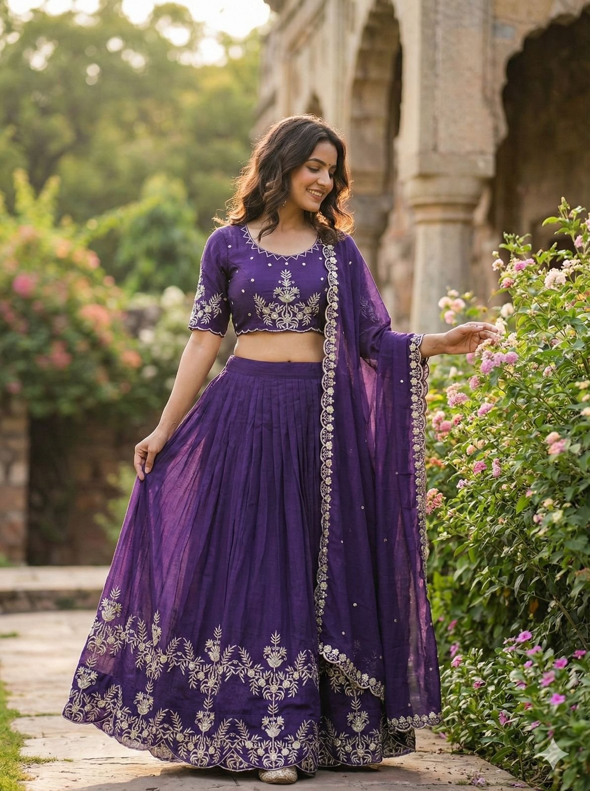 AISHWARAYA PURPLE LEHENGA