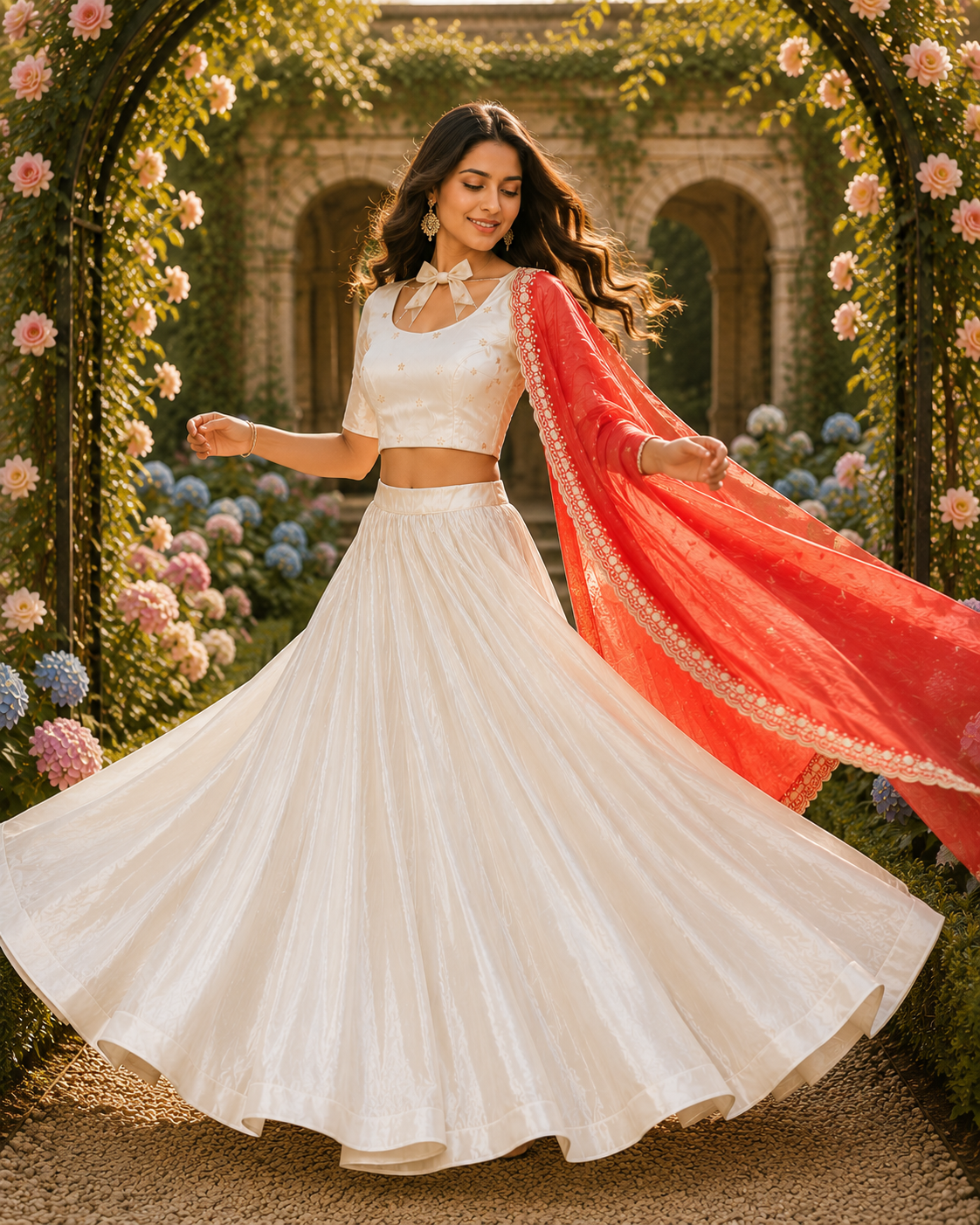 Mythili Orange lehenga