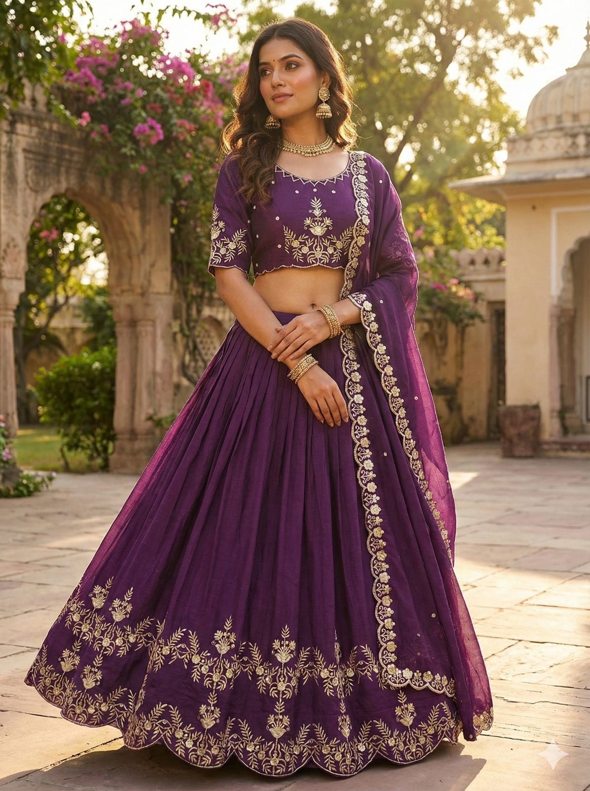 AISHWARAYA WINE LEHENGA
