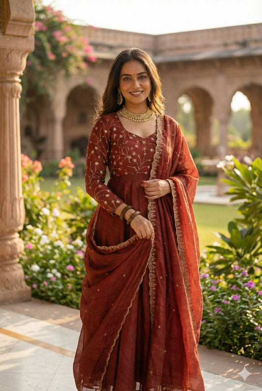 NITYA RUST ANARKALI