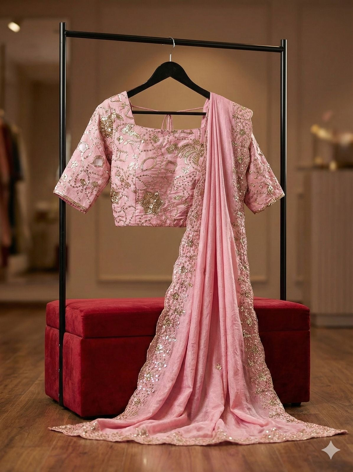 Gulabi Noor Lehenga Set