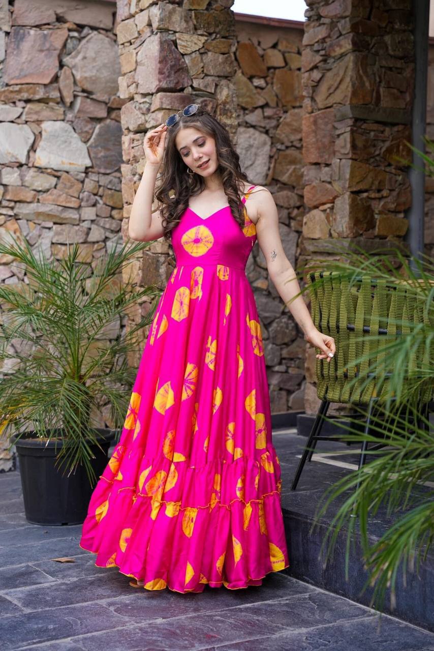 Pink Shibori Maxi