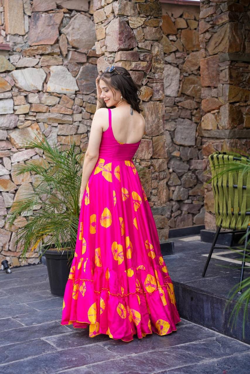 Pink Shibori Maxi