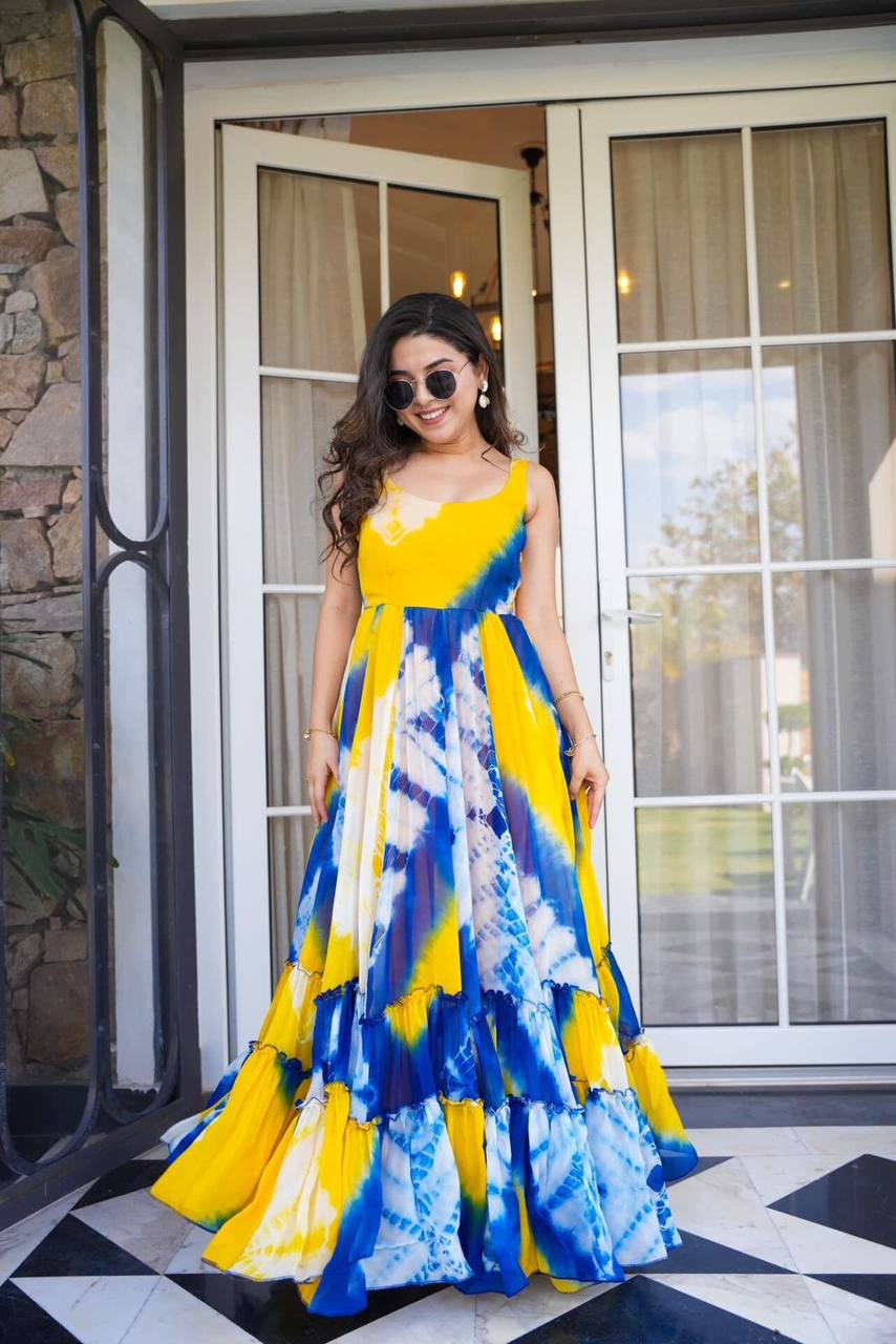 Yellow Tye &dye maxi