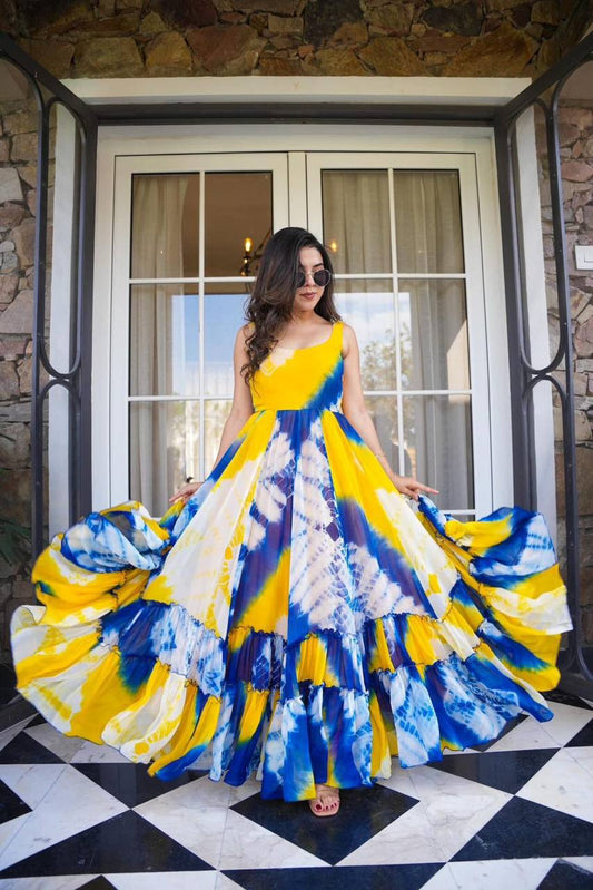 Yellow Tye &dye maxi