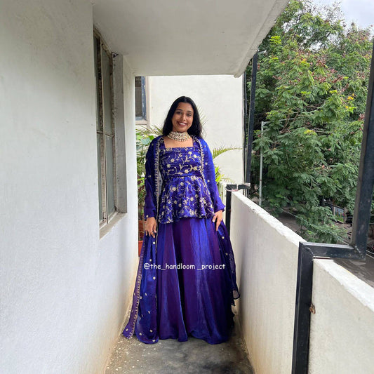 PURPLE PEPLUM SET