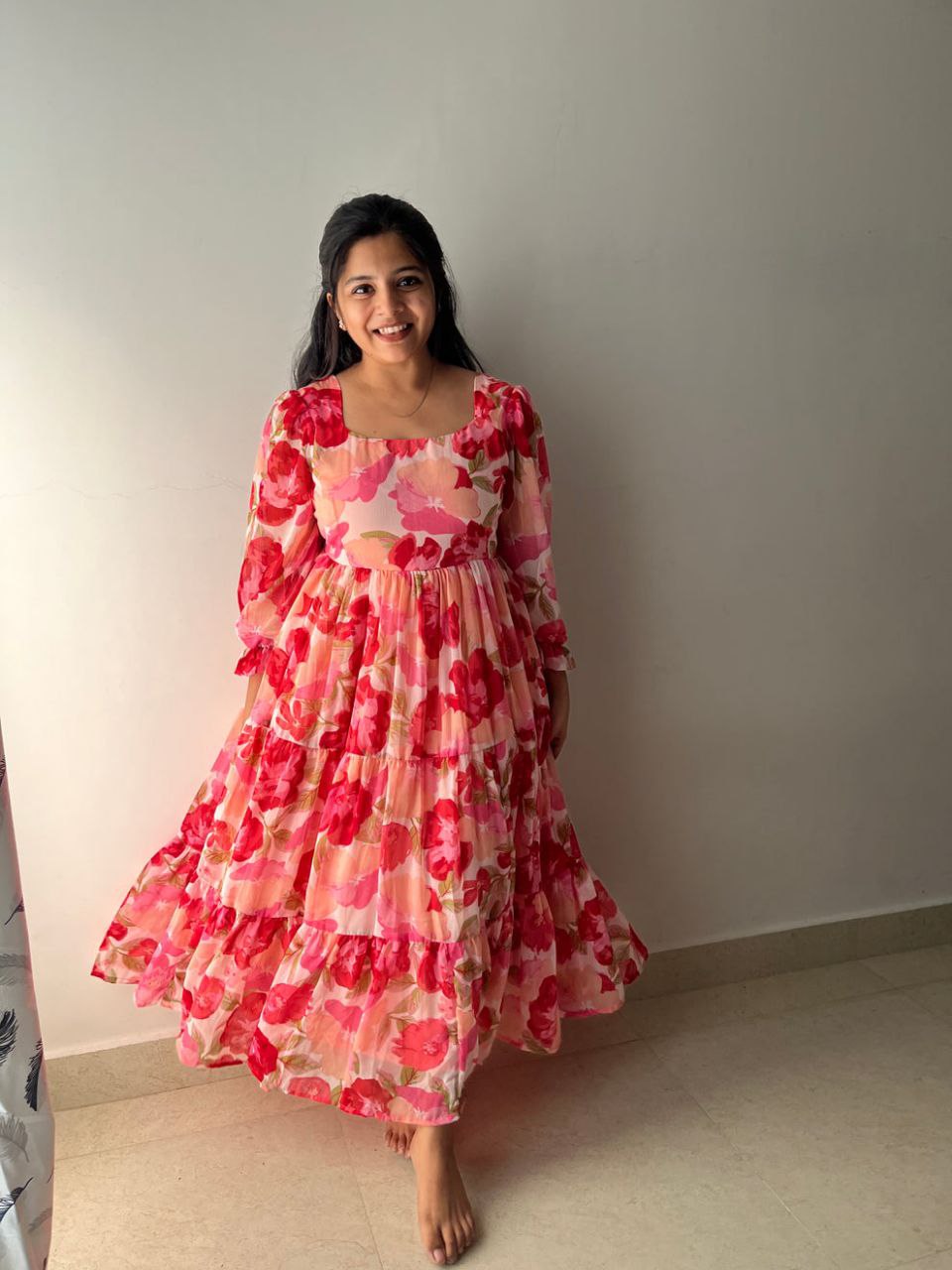 Flora Twirl Dress - Vedhika Fashion