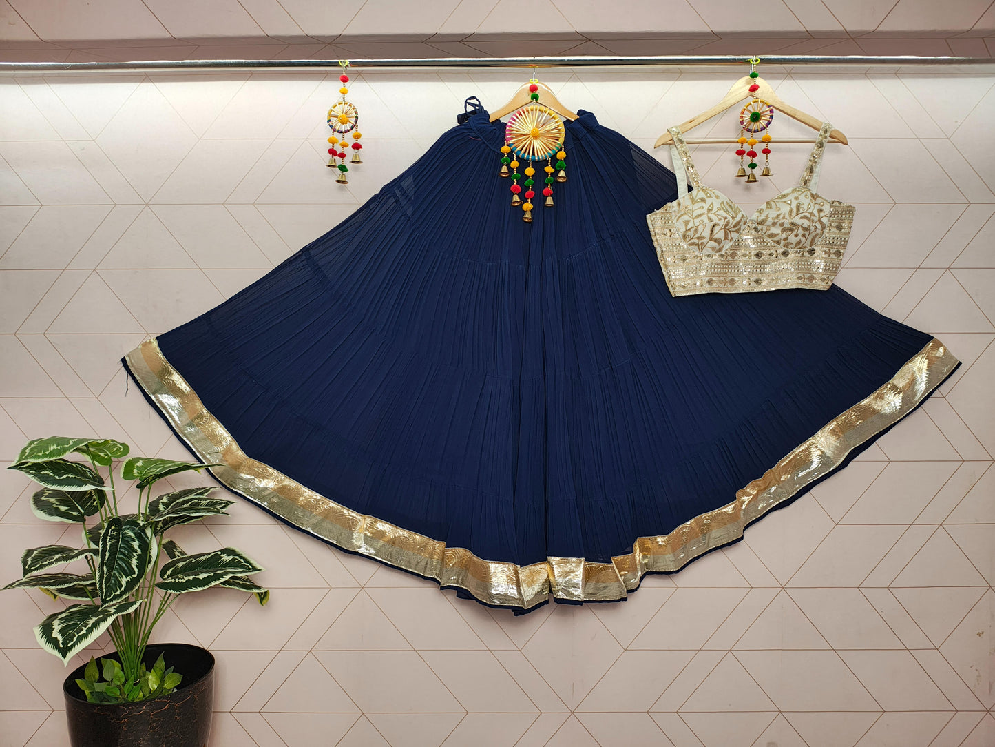 TAPI TAT NAVARATRI LEHENGA - Vedhika Fashion