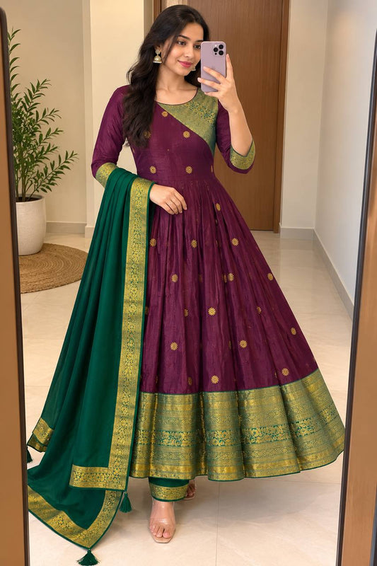 NANDHIKA CHERRY ANARKALI SUIT