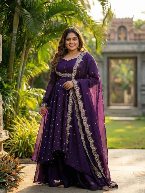 PLUS VEDHIKA PURPLE SUIT