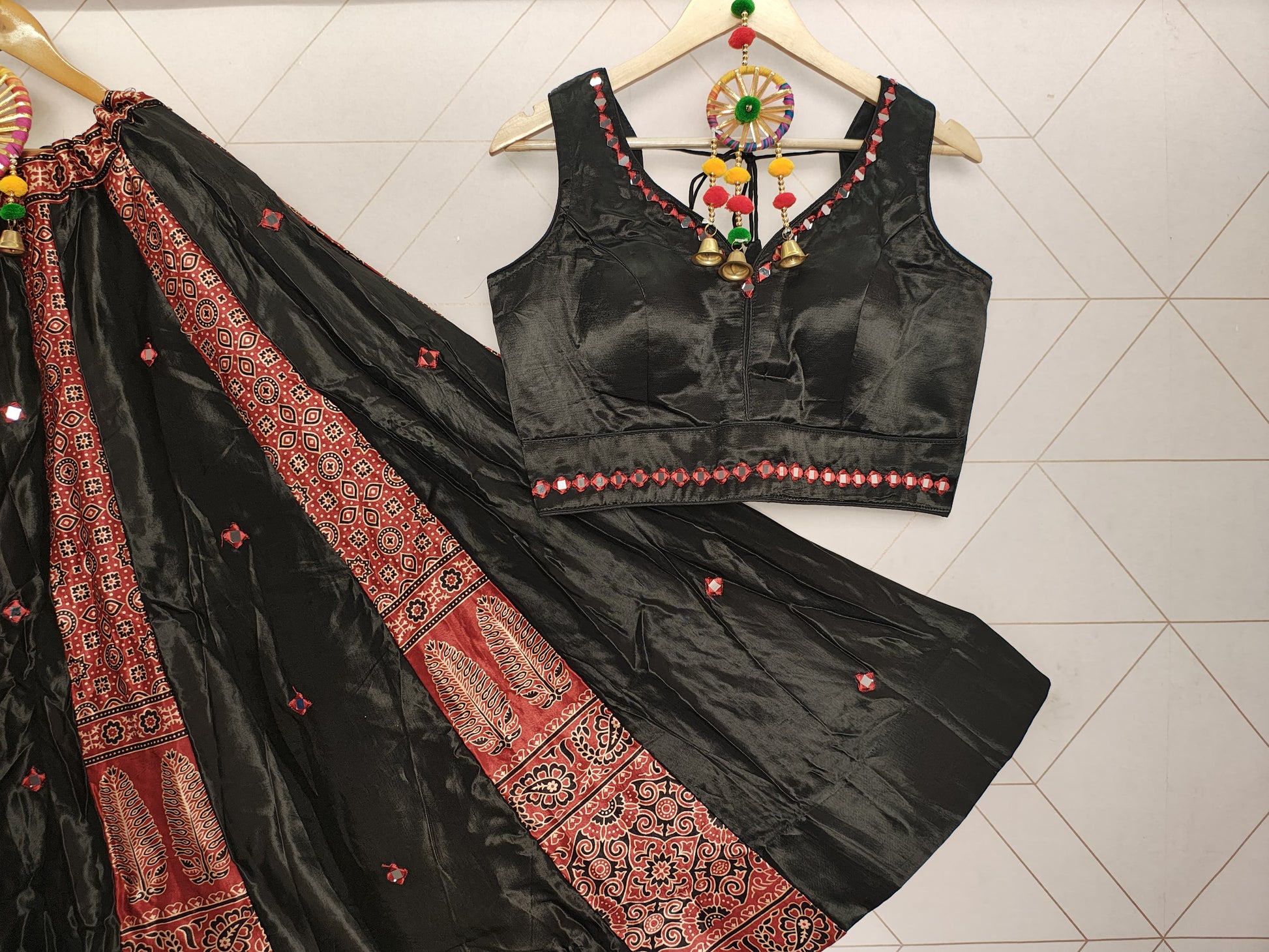 GAJI SILK NAVARATRI LEHENGA - Vedhika Fashion
