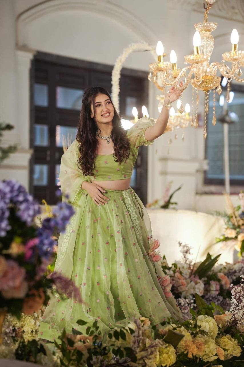 Mint Lotus Lehenga