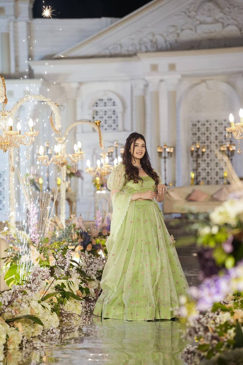 Mint Lotus Lehenga