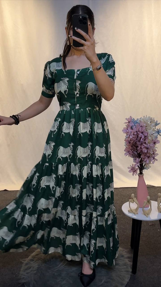 COW GREEN - Vedhika Fashion
