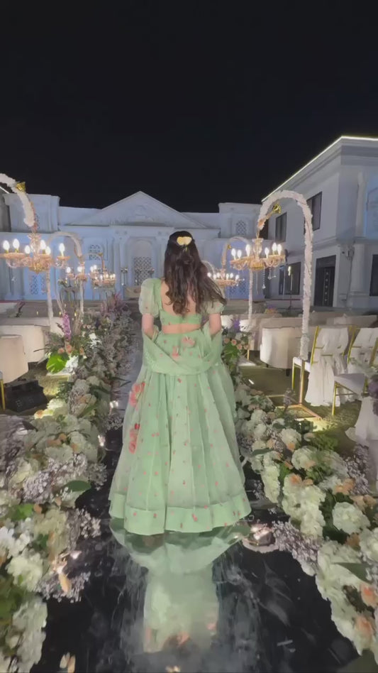 Mint Lotus Lehenga